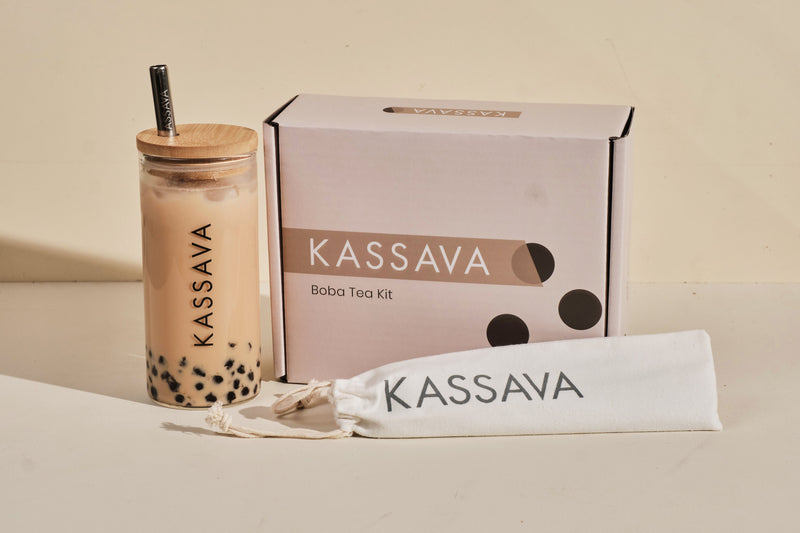 Kassava Glass Tumbler & Straw Set (20oz)