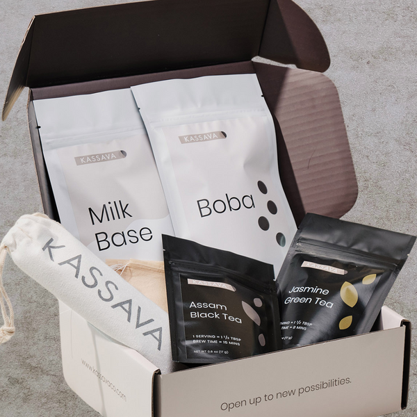 Mini Boba Milk Tea Kit (Jasmine Tea) - 2 servings