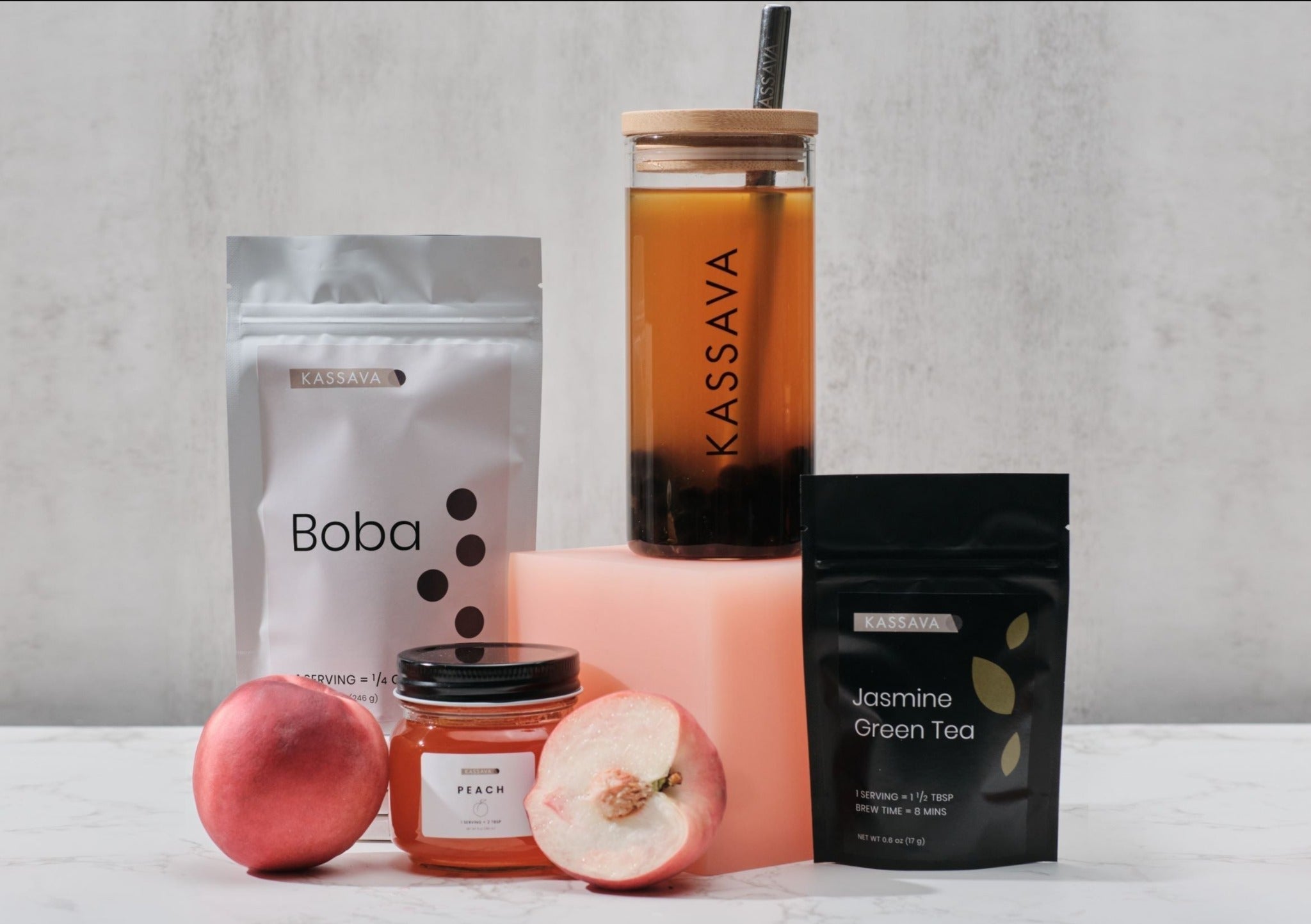 Peach Green Tea Boba Kit – Kassava Co.